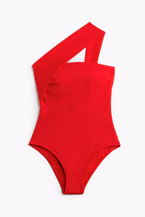 Купальник с подушечкой на одном плече