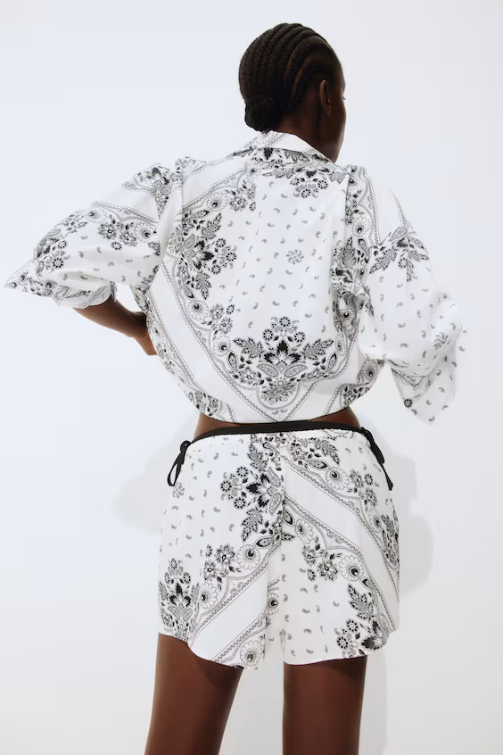 Рубашка для пляжа из морщинистой ткани