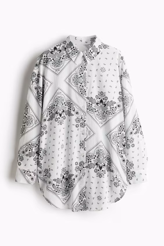 Рубашка для пляжа из морщинистой ткани