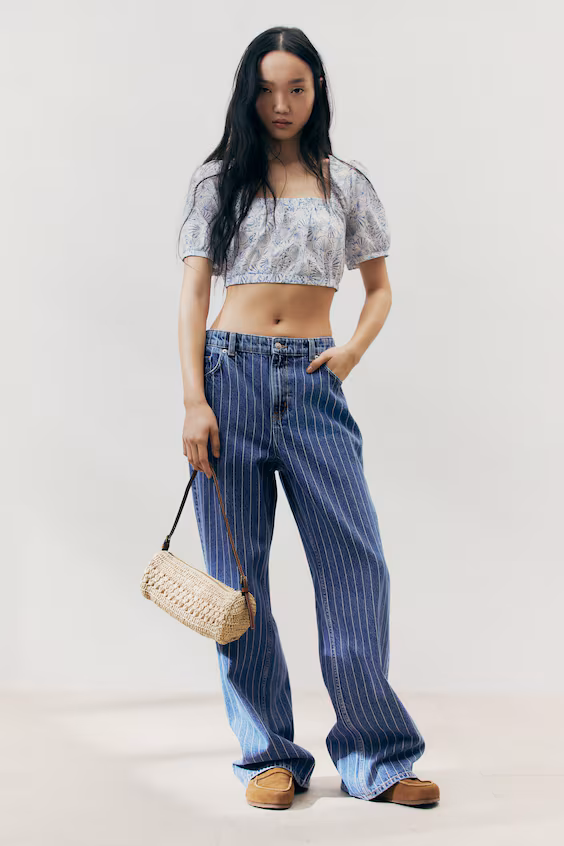 Блуза из хлопка с перекрещивающимися завязками