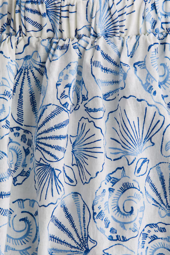 Блуза из хлопка с перекрещивающимися завязками