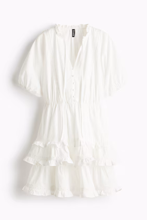 Платье из хлопкового плюмети