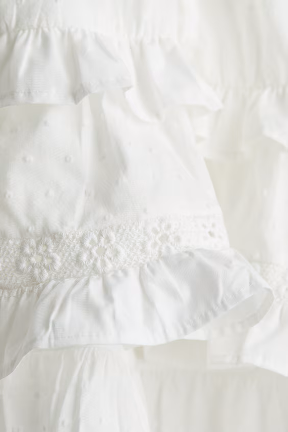 Платье из хлопкового плюмети