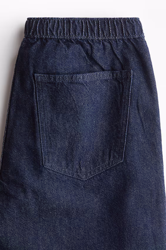 Джинсы из ганги с затяжкой шнурка