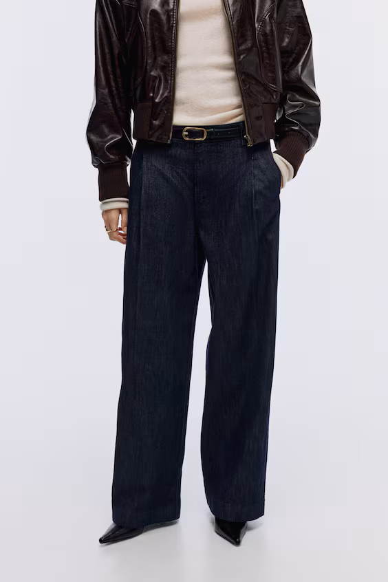 Джинсы regular широкие