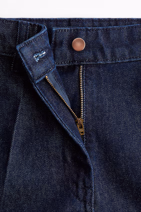 Широкие высокие джинсы h&m