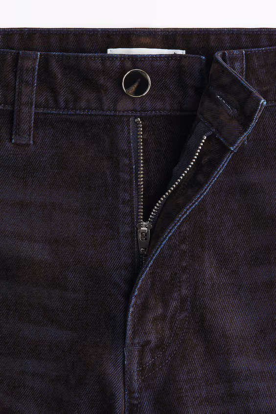 Джинсы прямого кроя с бархатным напылением