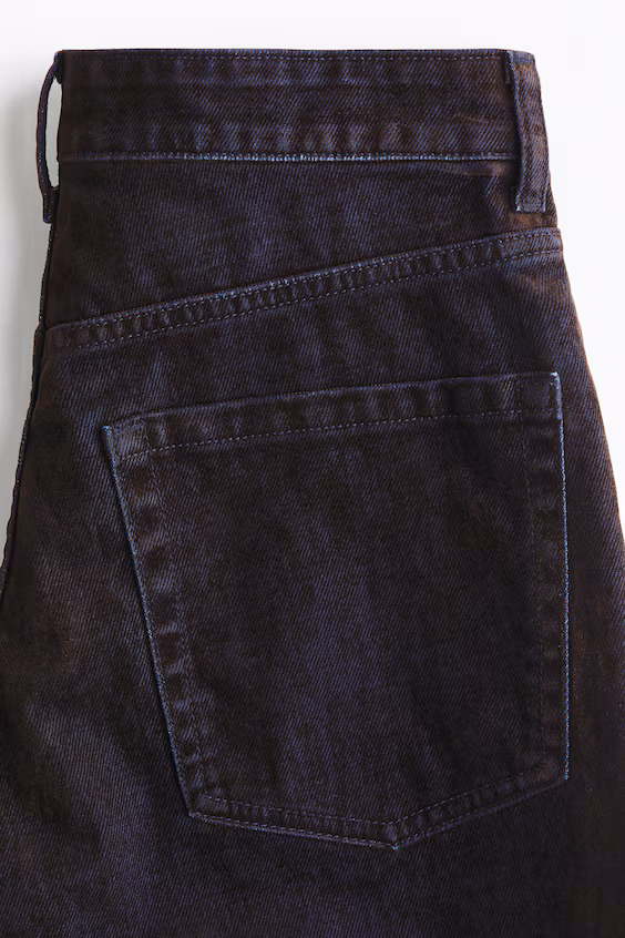 Джинсы прямого кроя с бархатным напылением