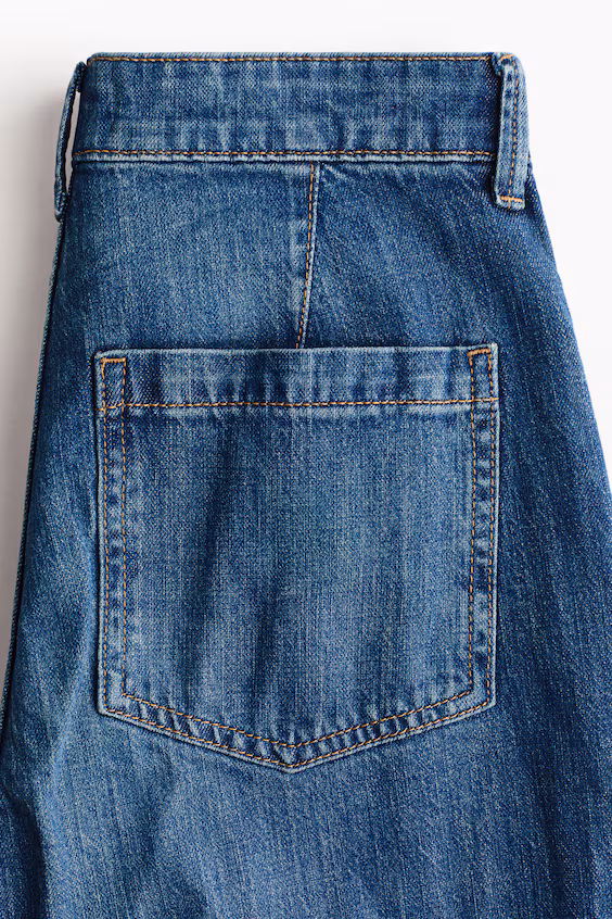 Джинсы wide high