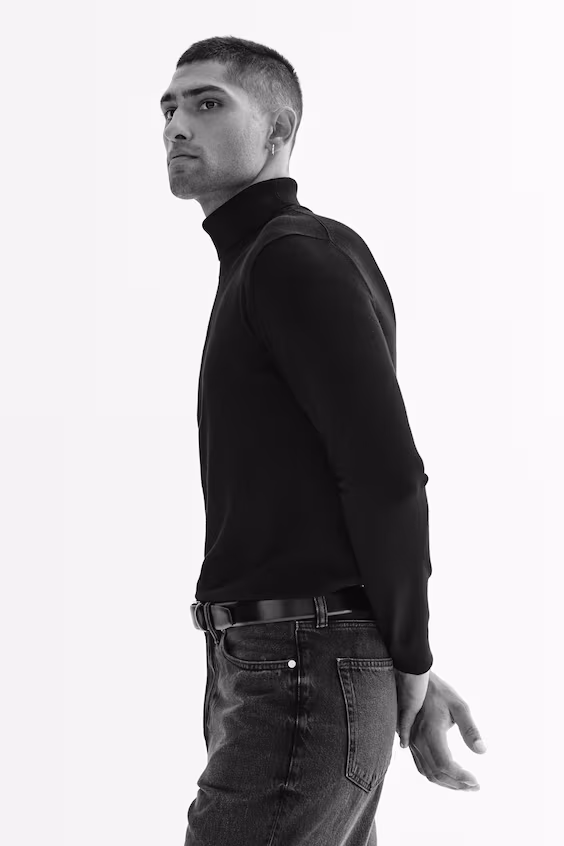 Свитер с высоким воротником regular fit