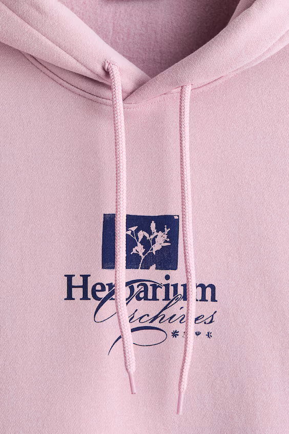 Толстовка с капюшоном и принтом свободного кроя