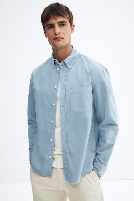 Рубашка из бомбазина regular fit