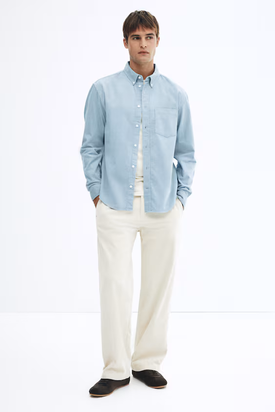 Рубашка из бомбазина regular fit