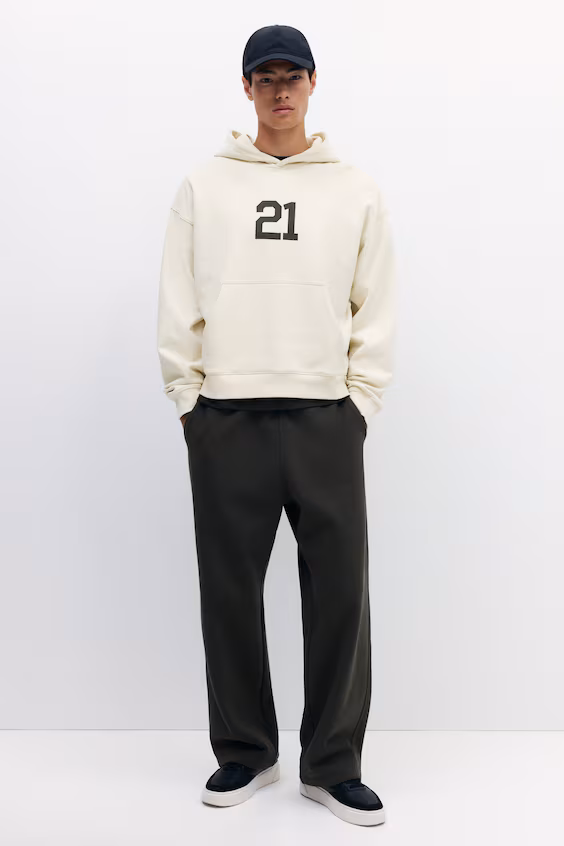 Худи с капюшоном oversized fit из легкой ткани