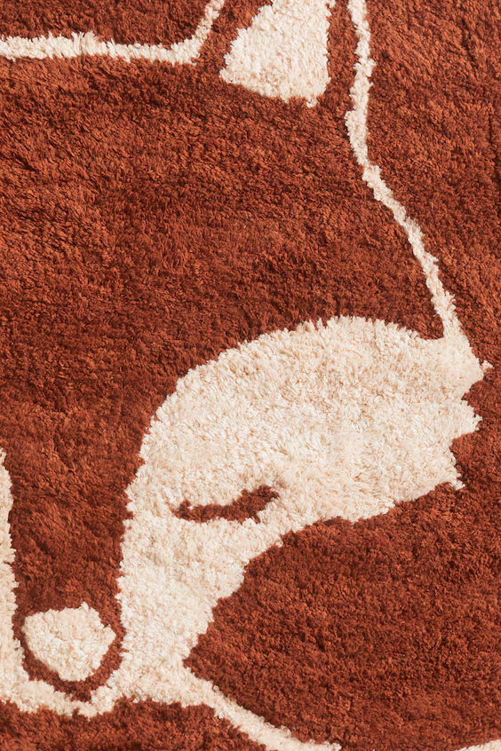 Круглый хлопковый ковер