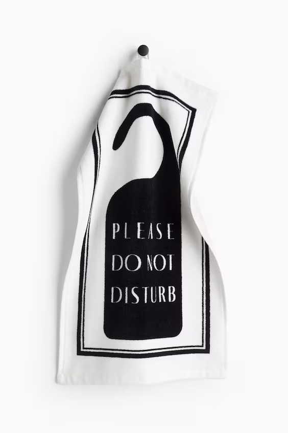 Полотенце для гостей из футера с рисунком