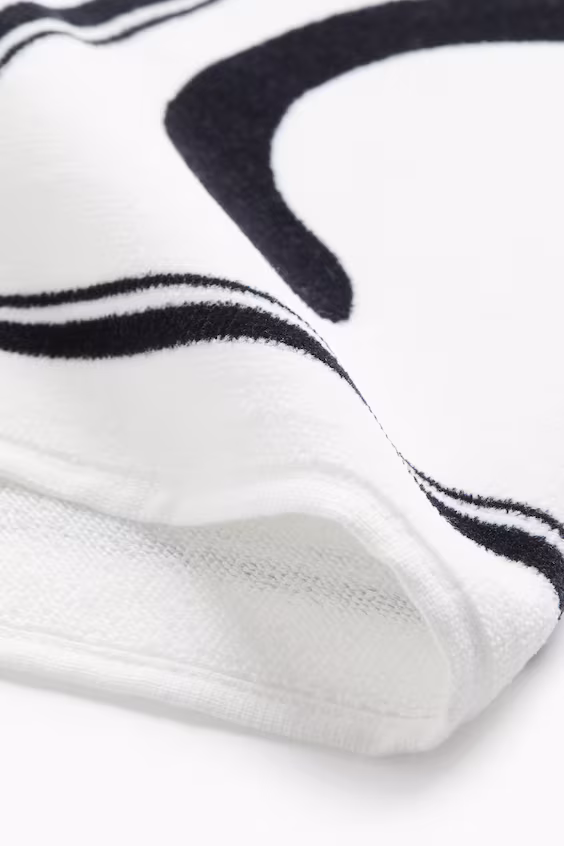 Полотенце для гостей из футера с рисунком