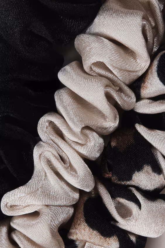 Набор из 3 резинок для волос из шелка