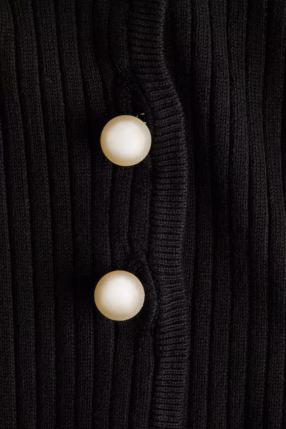 Кардиган из рубчатого трикотажа h&m