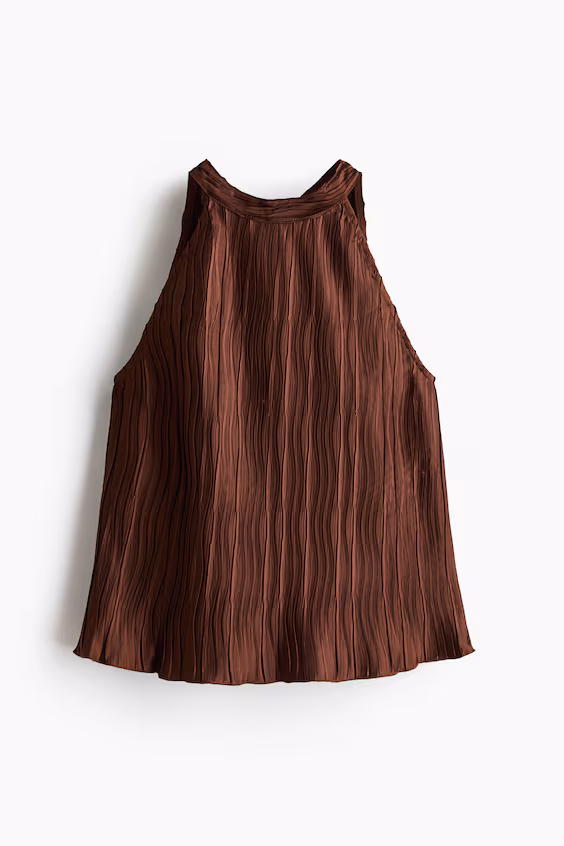 Топ без рукавов с морщинами