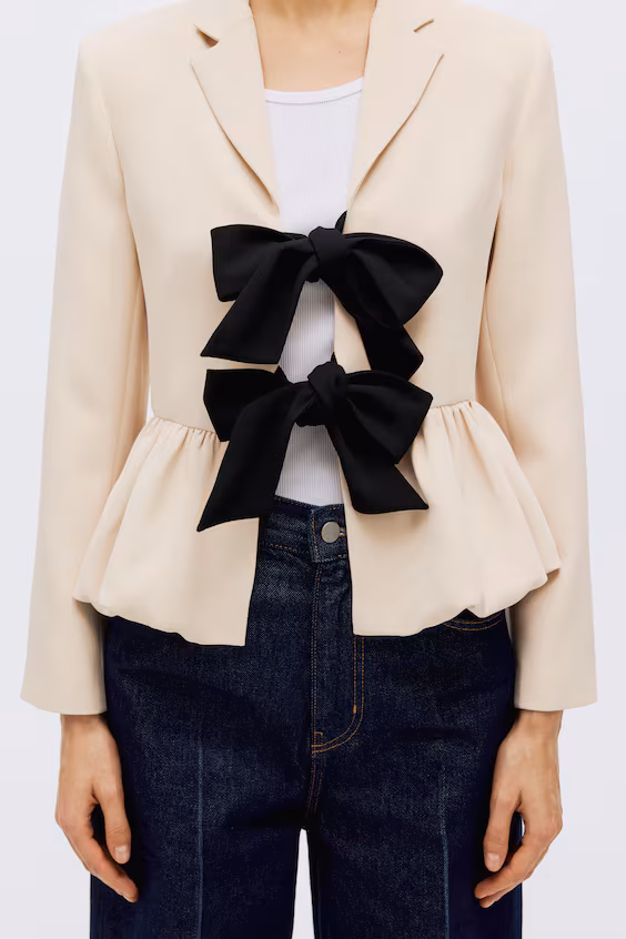 Пиджак с нижней частью в форме раковины