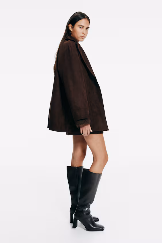 Пальто длинное с поясом