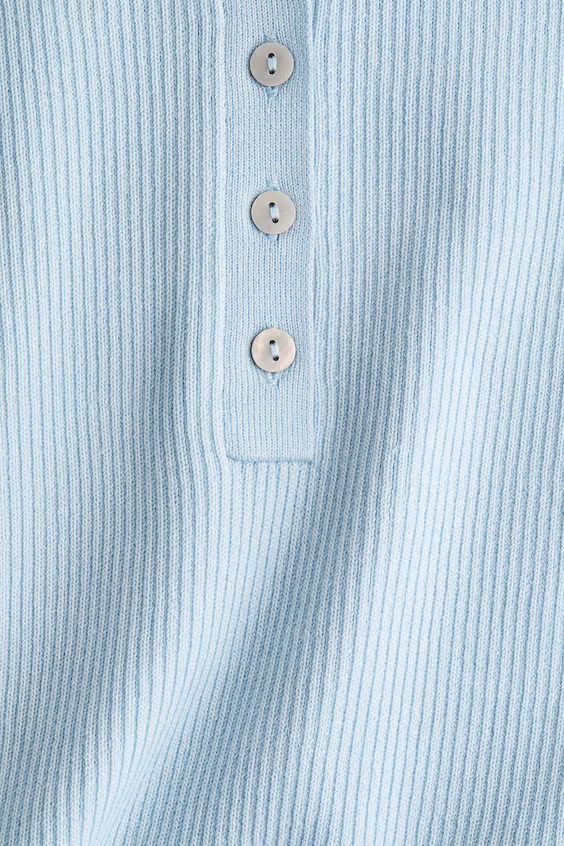 Платье с расклешенной юбкой из рубчикового вязания h&m