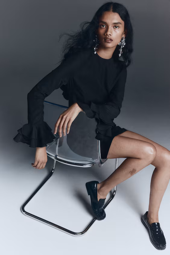 Платье с оборками