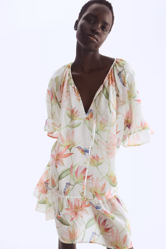 Платье-туника с завязками