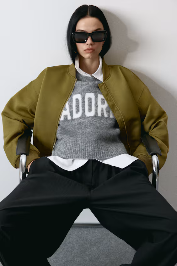 Свитер с узором жаккард