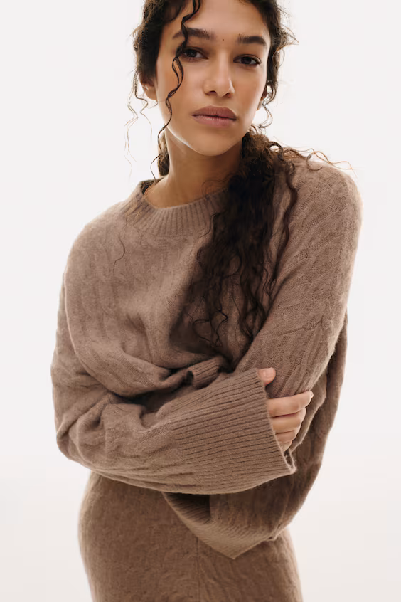 Свитер из ткани с торчками