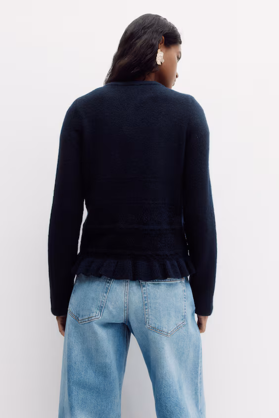 Кардиган из прозрачного трикотажа