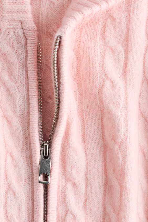 Кардиган из вязаного полотна с молнией