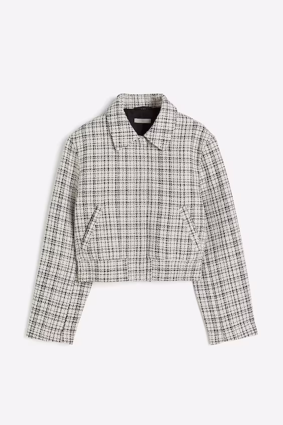 Пальто из букле (casaco em bouclé)