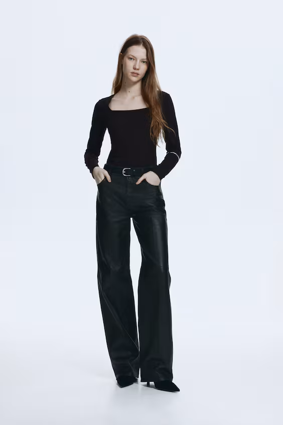 Свитер с длинными рукавами из джерси