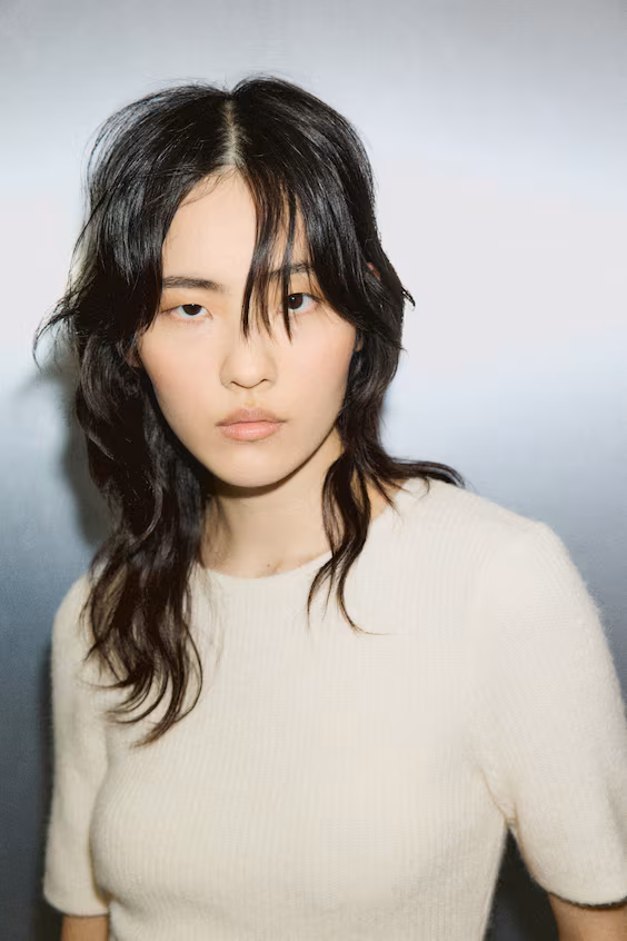 Баска-свитер в рубчик из мягкой вязаной ткани