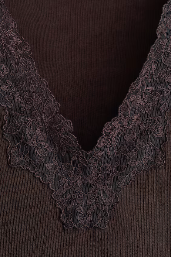 Свитер с кружевным краем