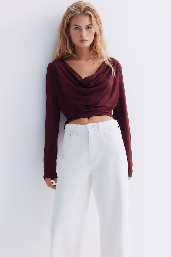 Свитер драпированный из джерси