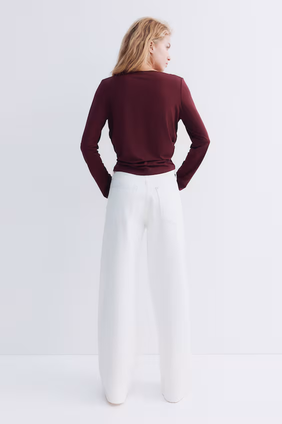 Свитер драпированный из джерси