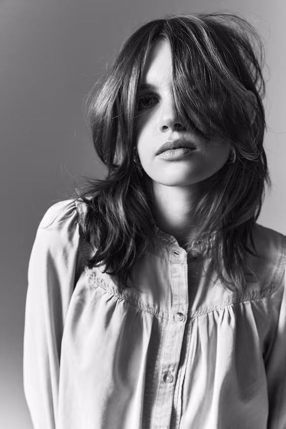 Блузка из джинсы с оборками