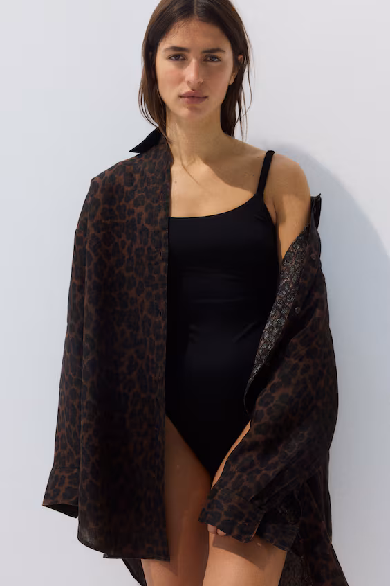 Рубашка для пляжа из льна h&m