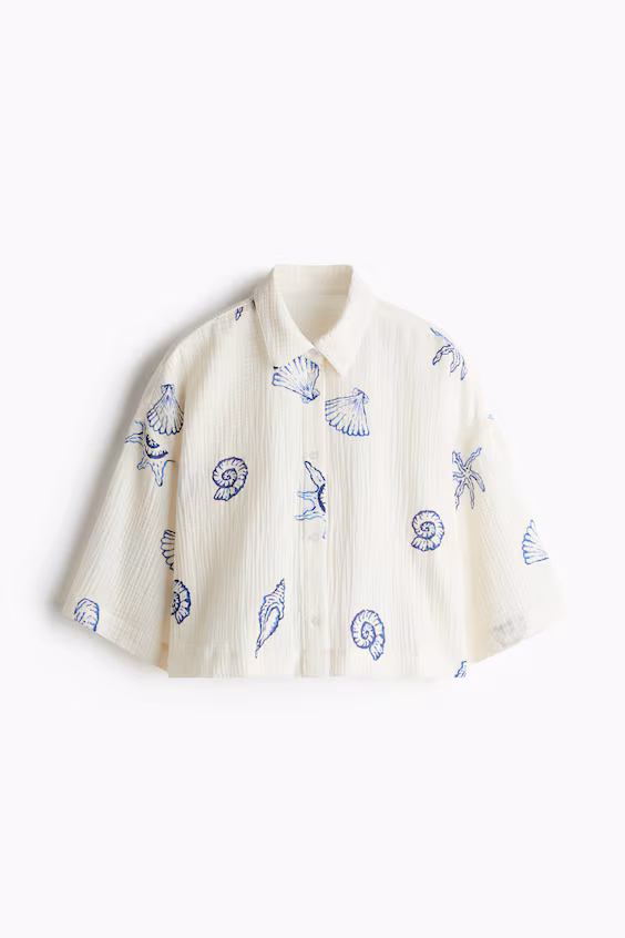 Рубашка для пляжа из муслина h&m