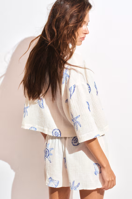 Рубашка для пляжа из муслина h&m