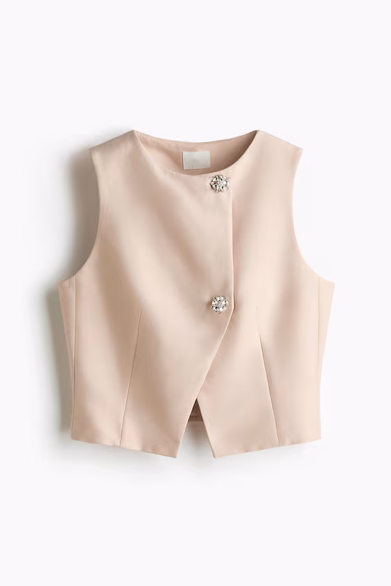 Жилет с асимметричным фасоном