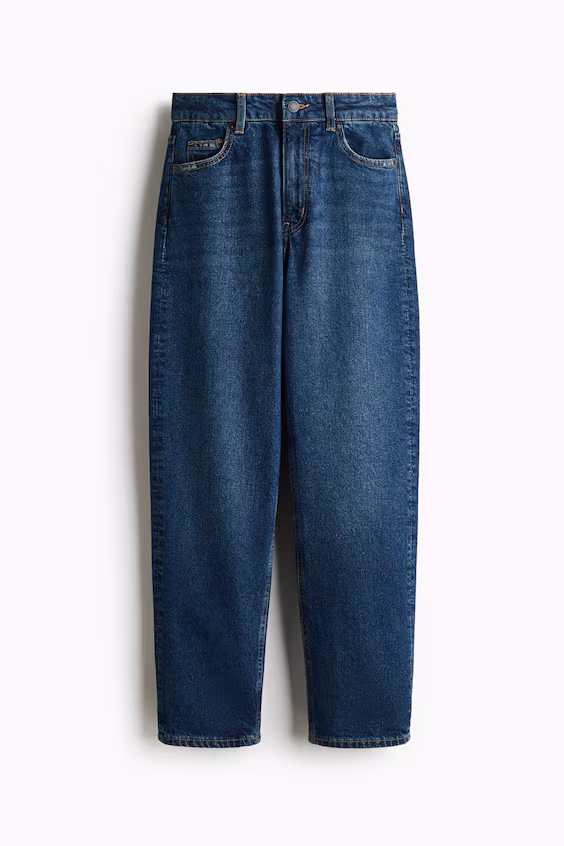 Джинсы mom slim fit с высокой посадкой и укороченной длиной