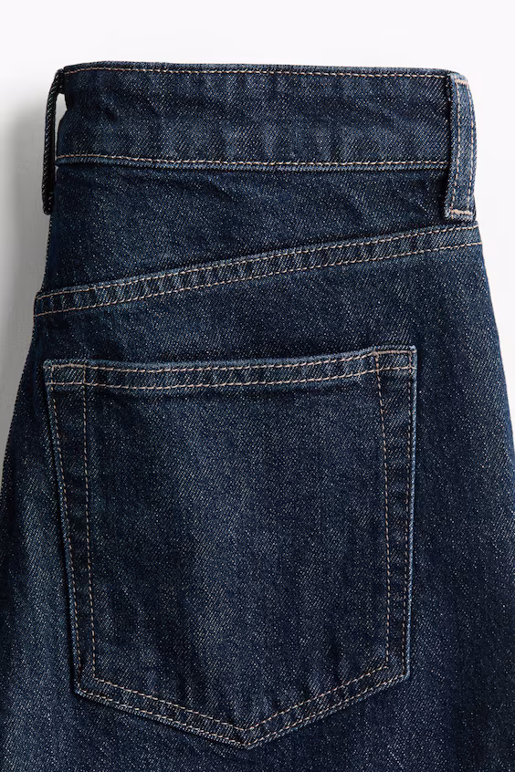 Джинсы широкие с высокой посадкой h&m