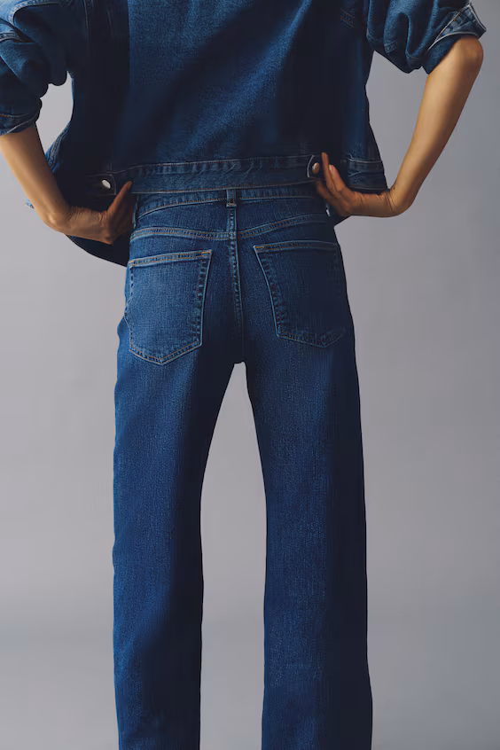 Джинсы широкие с высокой посадкой