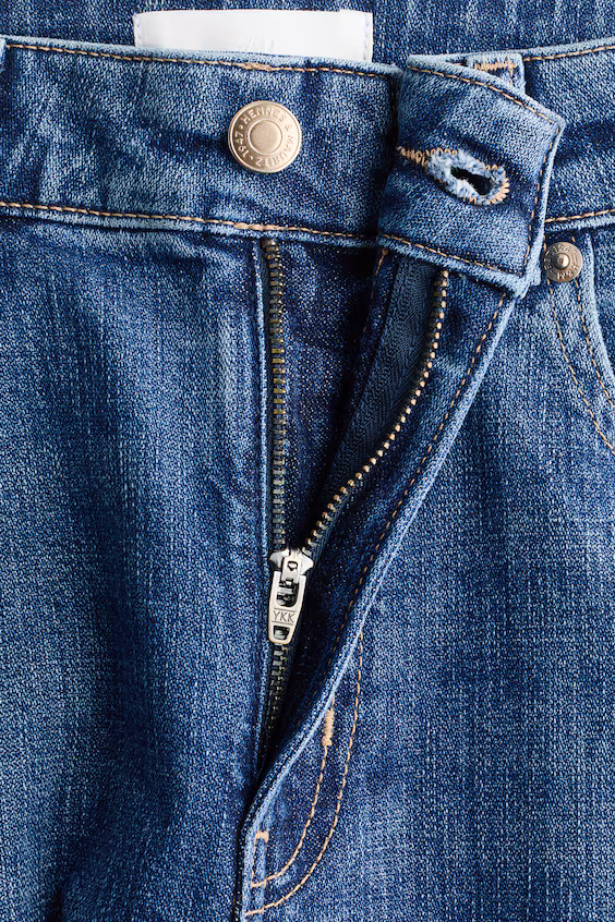 Джинсы широкие с высокой посадкой