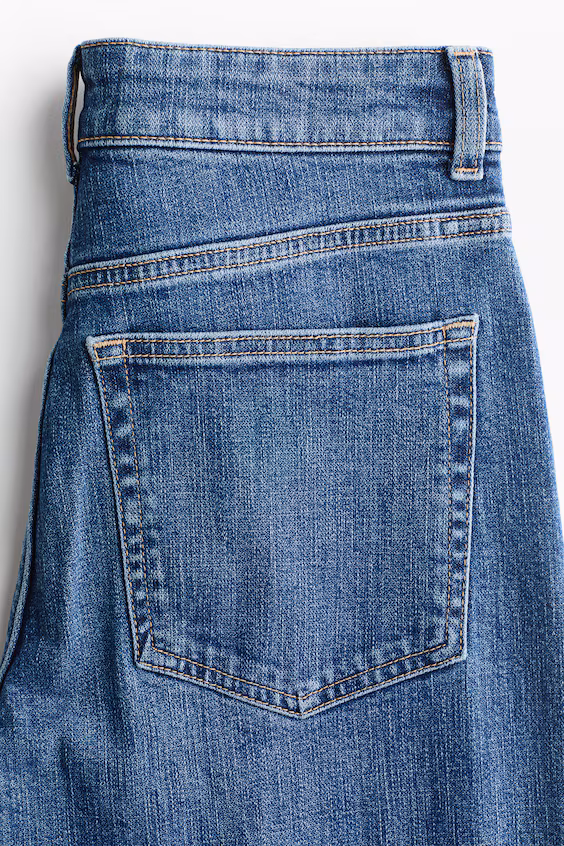 Джинсы широкие с высокой посадкой