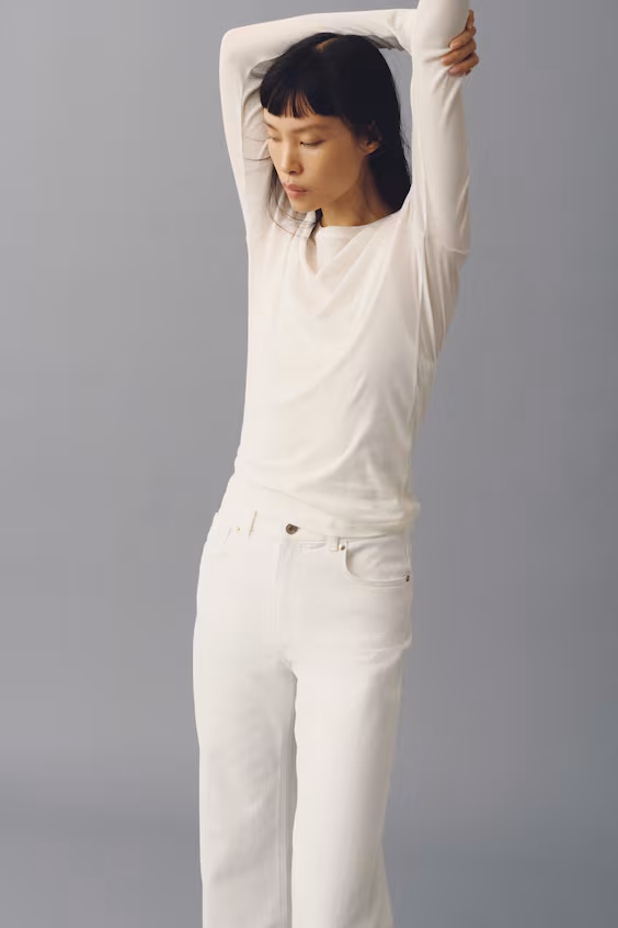 Джинсы с высокой посадкой wide high